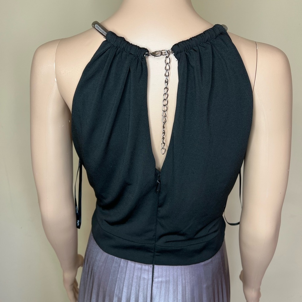 CITY CHIC Pleated Ombre Maxi Dress black/grey - Picture 5 of 12
